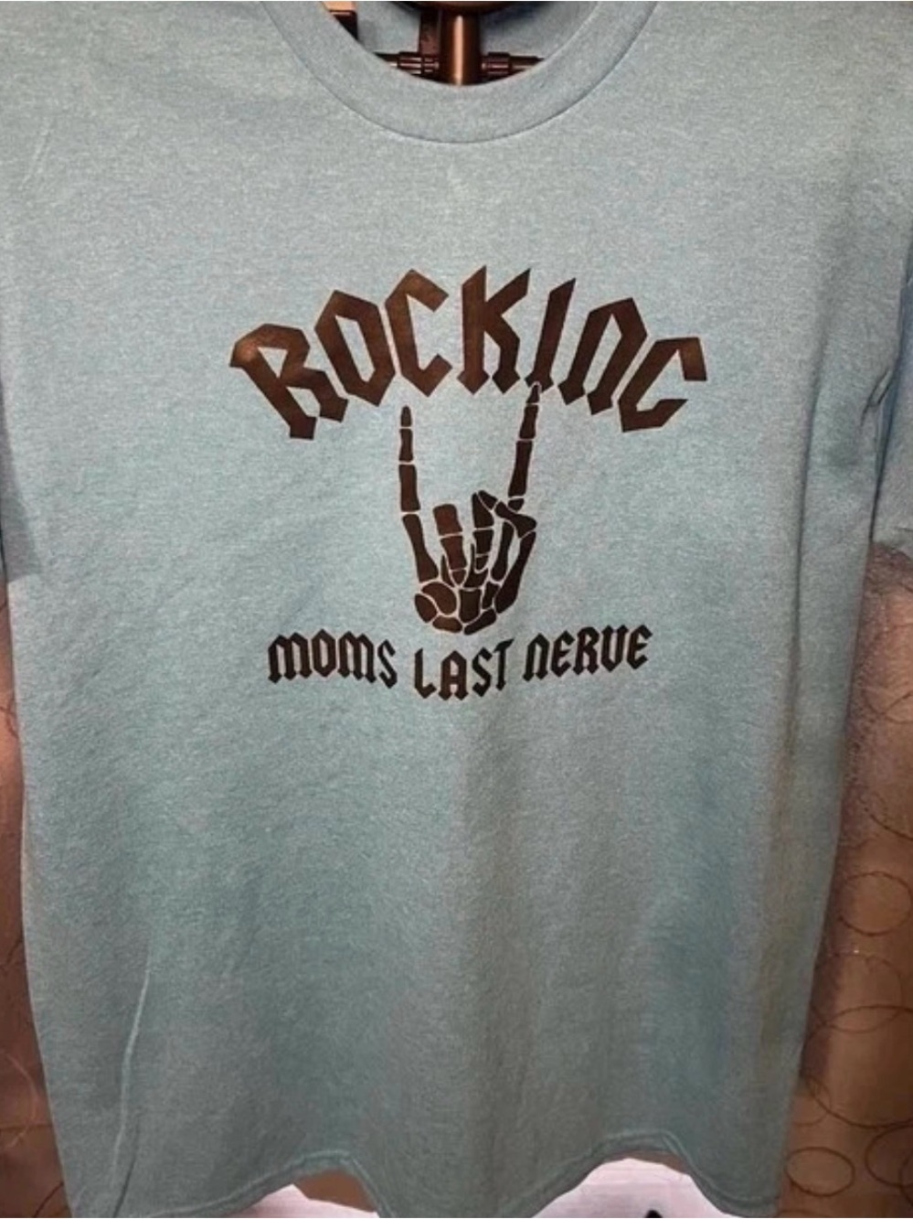 Gildan blue'Rocking Mom's Last Nerve' Short Sleeve Tee